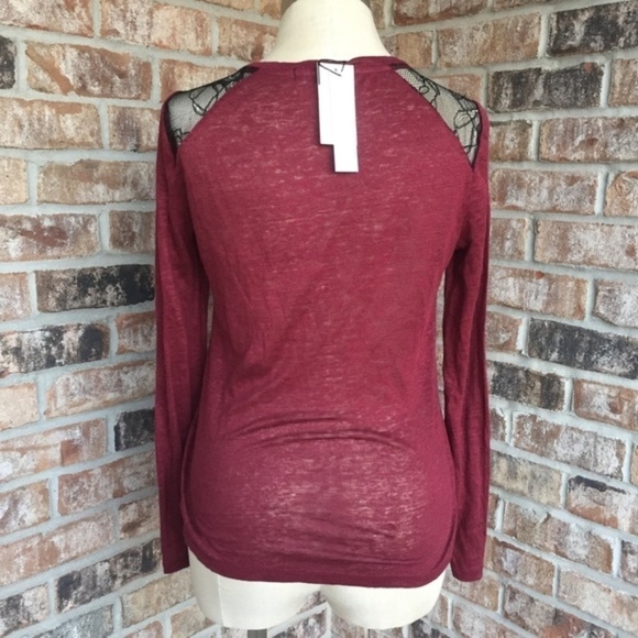 Sanctuary Lace Linen/Nylon Long Sleeves Top XS - Picture 5 of 8